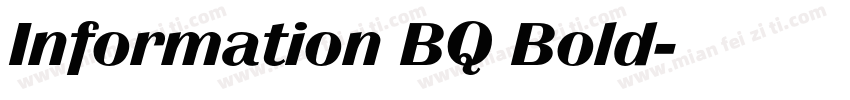 Information BQ Bold字体转换